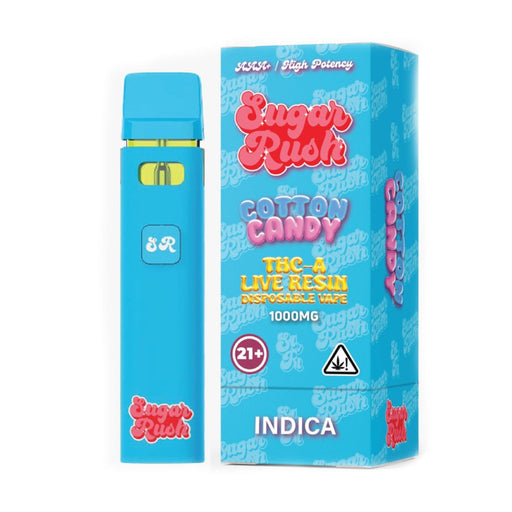 Sugar Rush - THCA - Live Resin - Disposable - Cotton Candy - 1G - Burning Daily