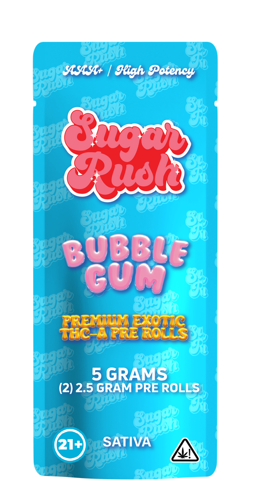 Sugar Rush - THCA - Preroll - Bubblegum - 5G - Burning Daily