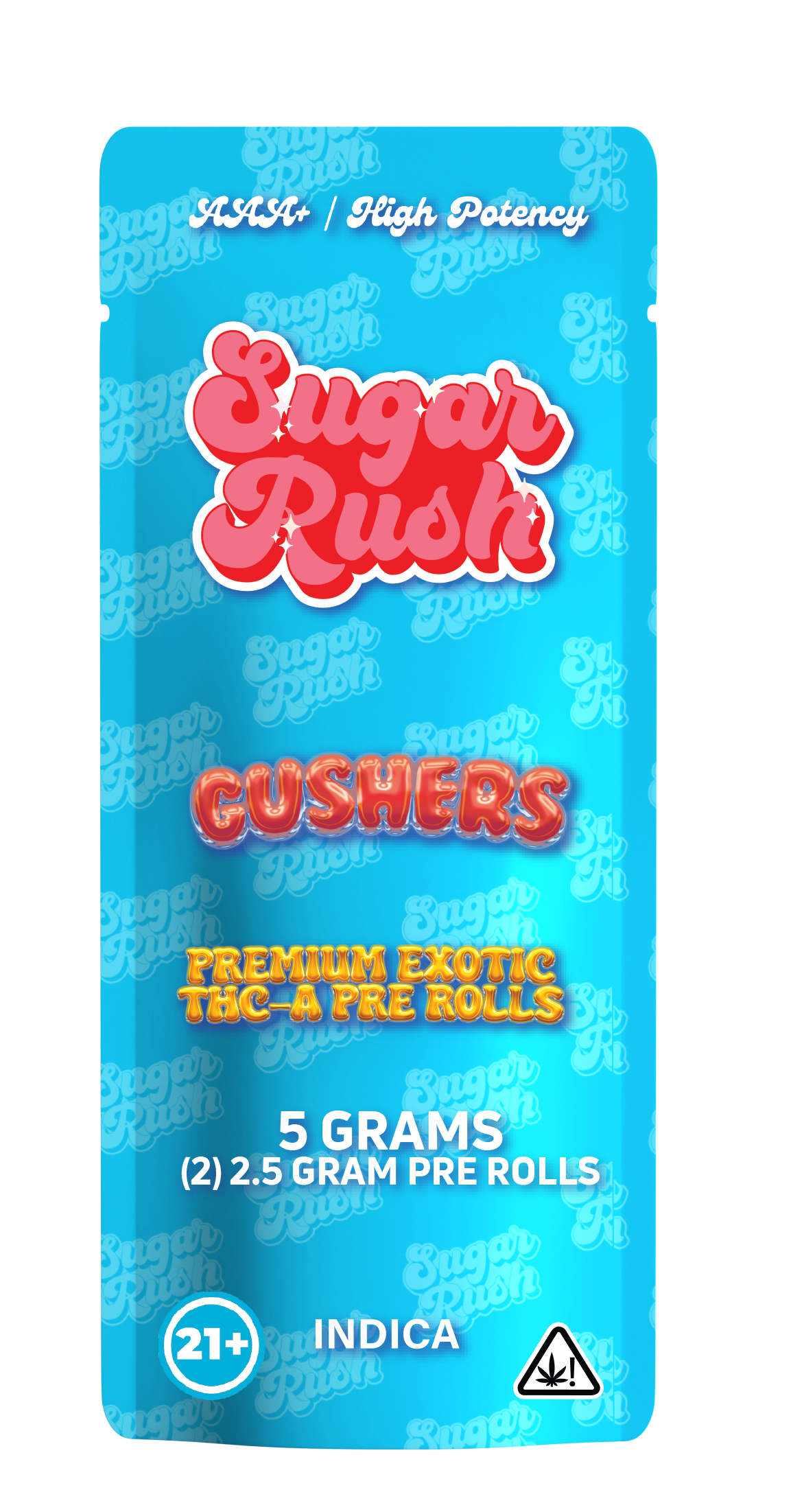 Sugar Rush - THCA - Preroll - Gushers - 5G - Burning Daily