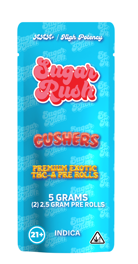 Sugar Rush - THCA - Preroll - Gushers - 5G - Burning Daily