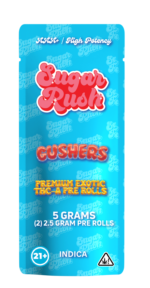 Sugar Rush - THCA - Preroll - Gushers - 5G - Burning Daily