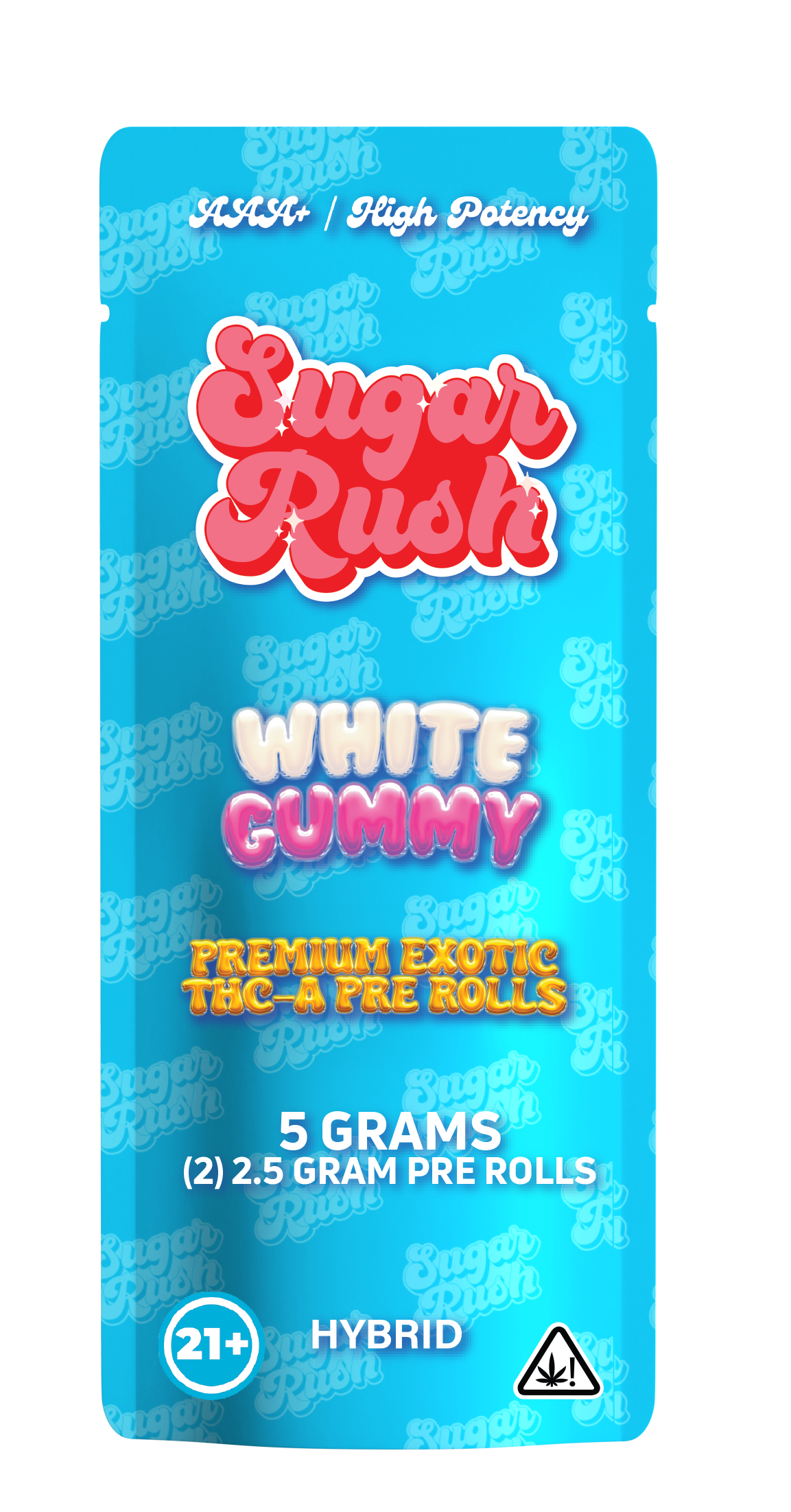 Sugar Rush - THCA - Preroll - White Gummy - 5G - Burning Daily