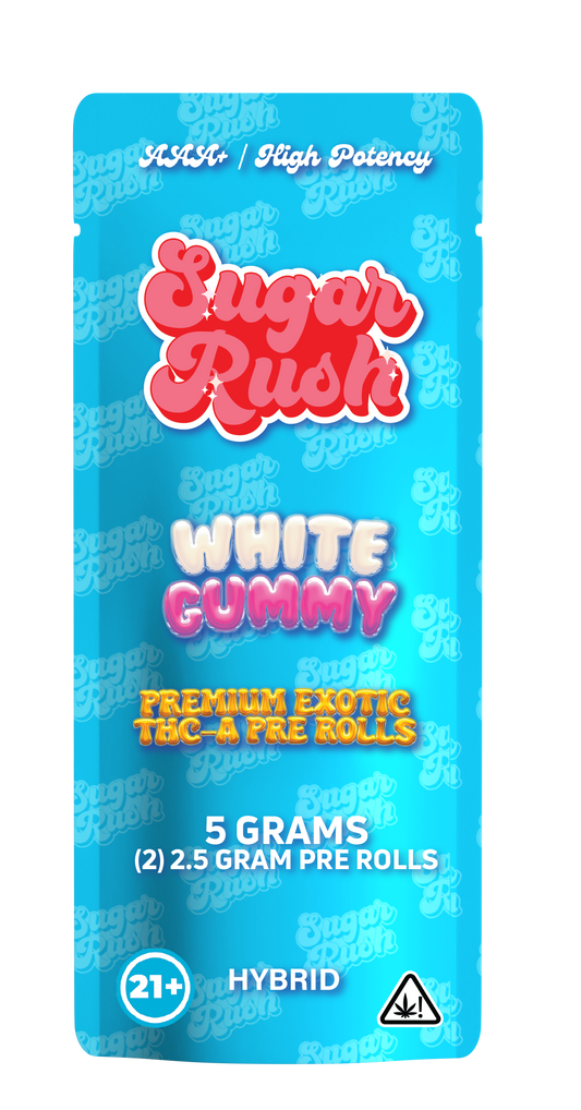 Sugar Rush - THCA - Preroll - White Gummy - 5G - Burning Daily