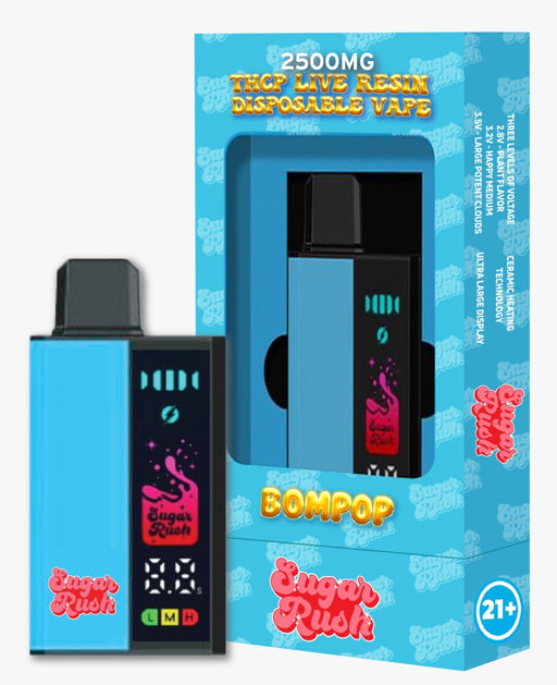 Sugar Rush - THCP - Live Resin - Disposable - Bompop - 2.5G - Burning Daily