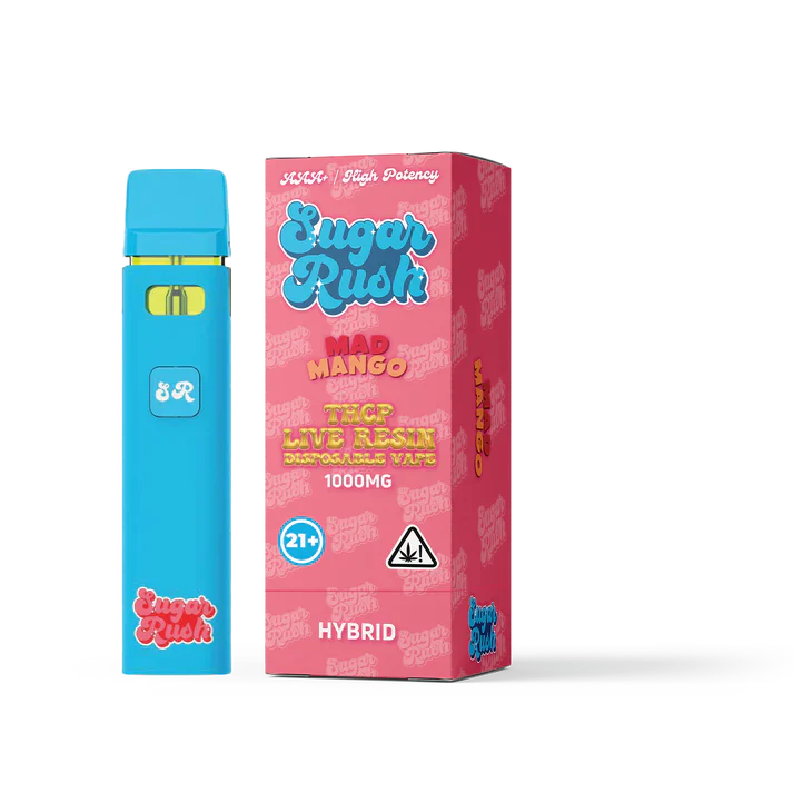 Sugar Rush - THCP - Live Resin - Disposable - Mad Mango - 1G - Burning Daily