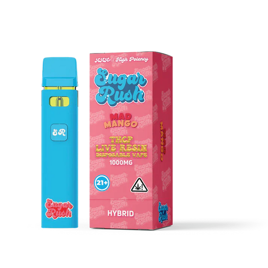 Sugar Rush - THCP - Live Resin - Disposable - Mad Mango - 1G - Burning Daily