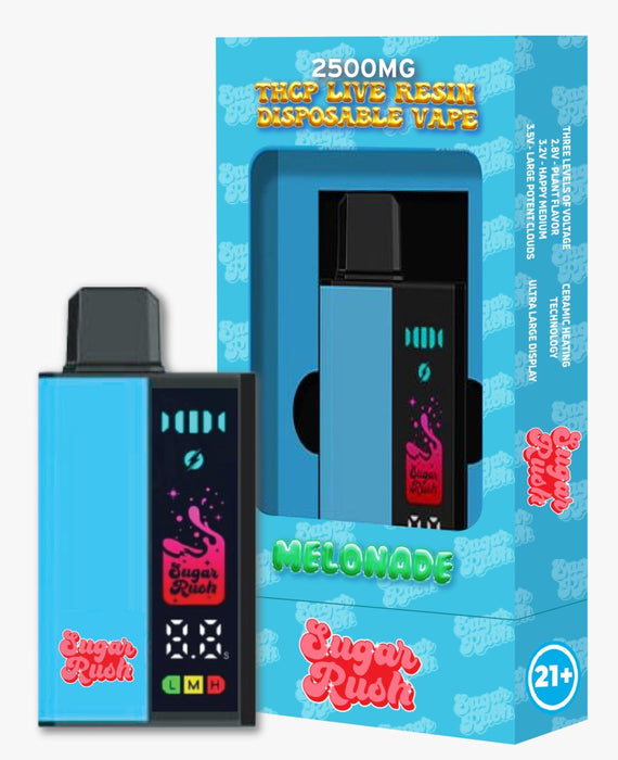 Sugar Rush - THCP - Live Resin - Disposable - Melonade - 2.5G - Burning Daily