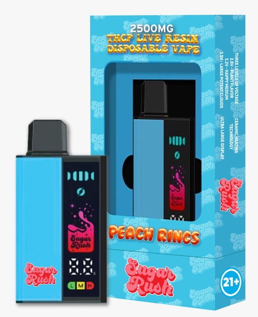 Sugar Rush - THCP - Live Resin - Disposable - Peach Rings - 2.5G - Burning Daily