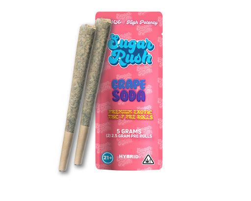 Sugar Rush - THCP - Preroll - Grape Soda - 5G - Burning Daily
