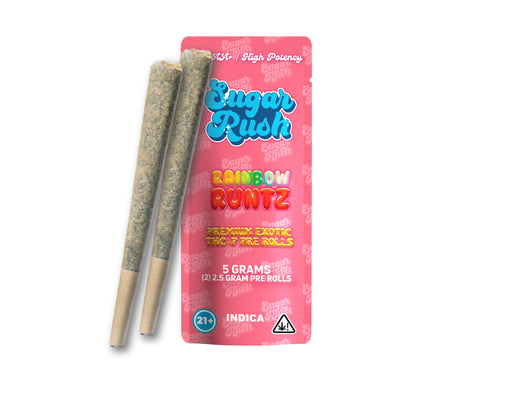 Sugar Rush - THCP - Preroll - Rainbow Runtz - 5G - Burning Daily
