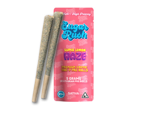 Sugar Rush - THCP - Preroll - Super Lemon Haze - 5G - Burning Daily