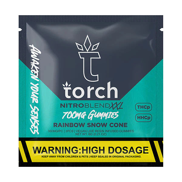 Torch - Nitro Blend XXL - THCP Blend - Gummies - Rainbow Snow Cone - 700MG - Burning Daily