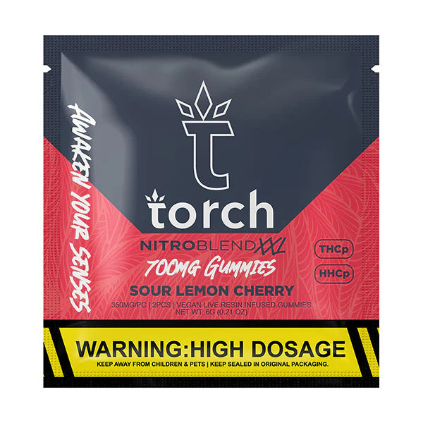 Torch - Nitro Blend XXL - THCP Blend - Gummies - Sour Lemon Cherry - 700MG - Burning Daily