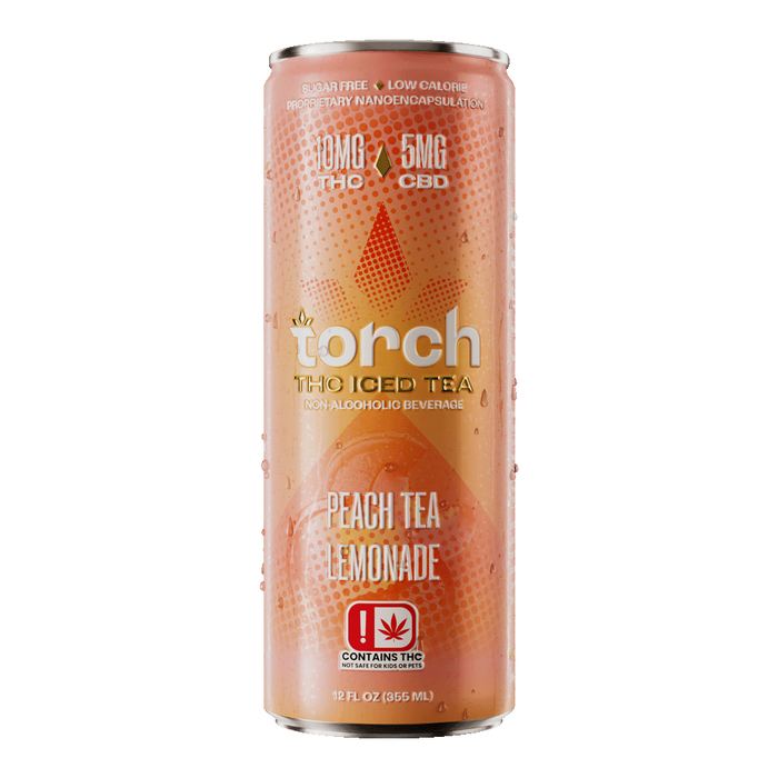 Torch - THC - CBD - Iced Tea- Peach Tea Lemonade - 12OZ - Burning Daily