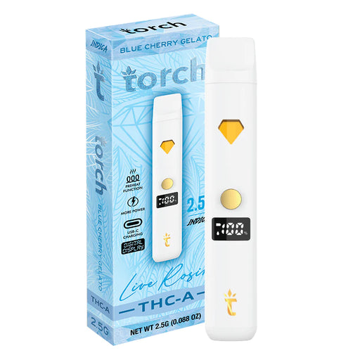 Torch - THCA - Live Rosin - Disposable - Blue Cherry Gelato - 2.5G - Burning Daily