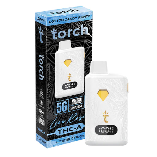 Torch - THCA - Live Rosin - Disposable - Cotton Candy Runtz - 5G - Burning Daily