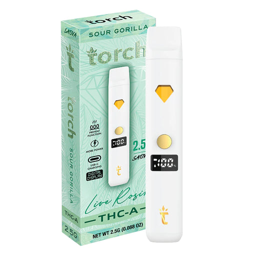 Torch - THCA - Live Rosin - Disposable - Sour Gorilla - 2.5G - Burning Daily