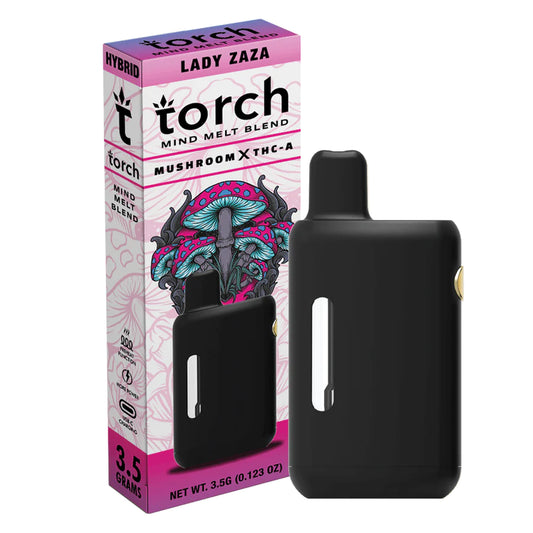 Torch - THCA - Mushroom - Mind Melts - Disposable - Lady Zaza - 3.5G - Burning Daily