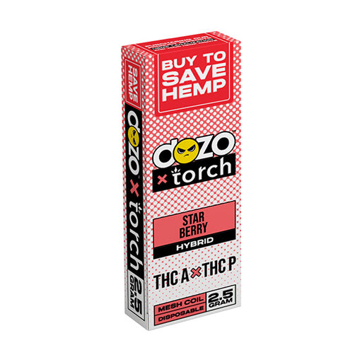 Torch x DOZO - THCA - THCP - Disposable - Star Berry - 2.5G - Burning Daily