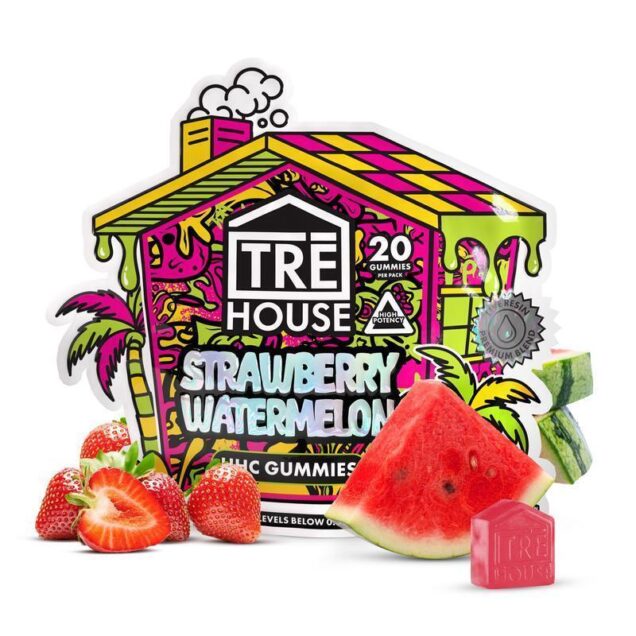 Tre House - HHC - Gummies - Strawberry Watermelon - 500MG - Burning Daily