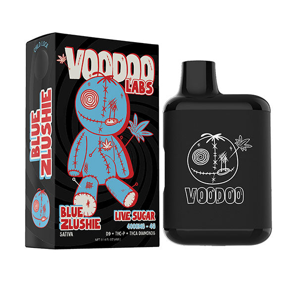 VooDoo Labs - Delta 9 - THCP - THCA Diamonds - Disposable - Blue Zlushie - 4G - Burning Daily
