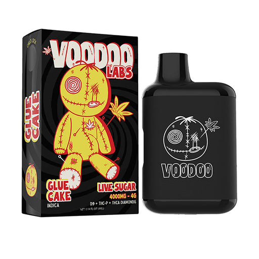 VooDoo Labs - Delta 9 - THCP - THCA Diamonds - Disposable - Glue Cake - 4G - Burning Daily