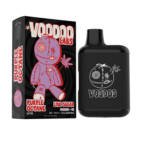 VooDoo Labs - Delta 9 - THCP - THCA Diamonds - Disposable - Purple Octane - 4G - Burning Daily