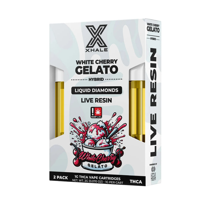 Xhale - Live Resin - 510 Cartridge - White Cherry Gelato - 2G - Burning Daily