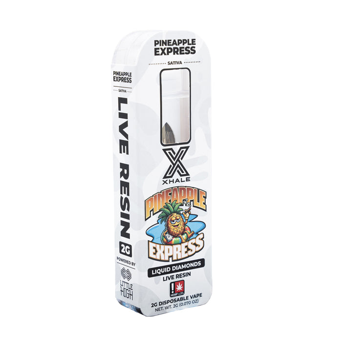Xhale - Live Resin - Liquid Diamond - Disposable - Pineapple Express - 2G - Burning Daily