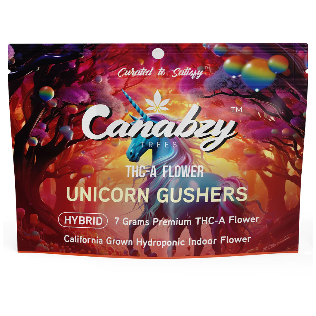Canabzy - THCA - Flower - Unicorn Gushers - 7G - Burning Daily