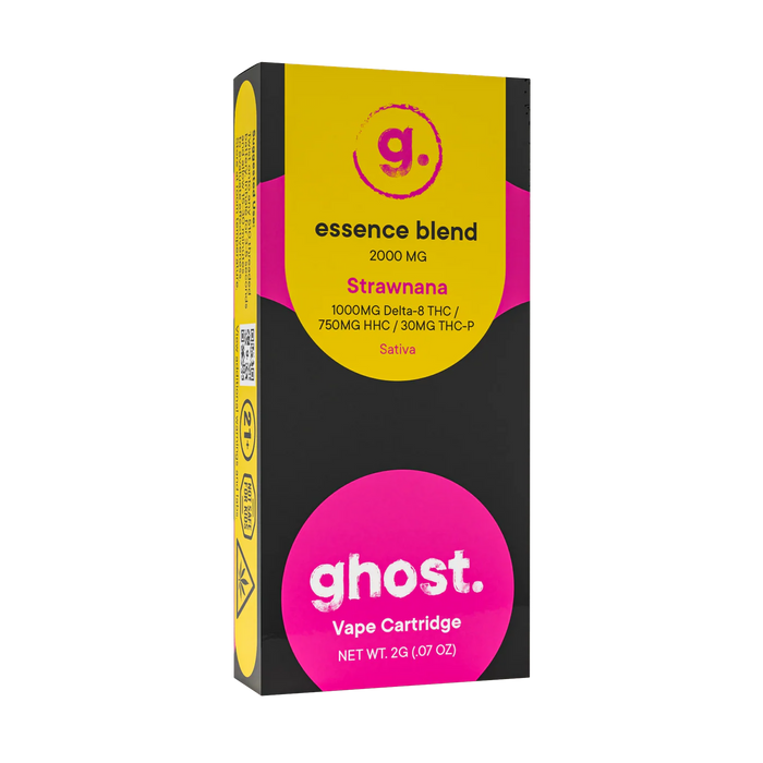 Ghost Hemp - Essence Blend - 510 Cartridges - Strawnana - 2G - Burning Daily