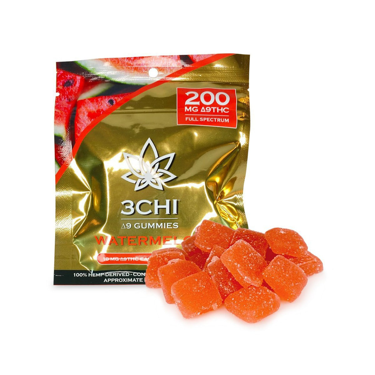 3CHI - Delta 8 - Edibles - Gummies - Watermelon - 200MG - Burning Daily