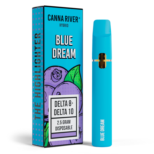Canna River - Highlighter - Delta 8 - Delta 10 -Disposable - Blue Dream - 2.5G - Burning Daily
