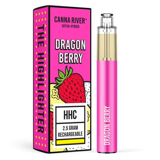 Canna River - Highlighter - HHC - Disposable - Dragon Berry - 2.5G - Burning Daily