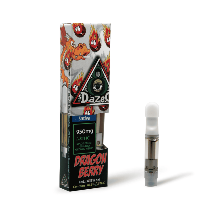 Dazed8 - Delta 8 - 510 Cartridge - Dragon Berry - 1G - Burning Daily