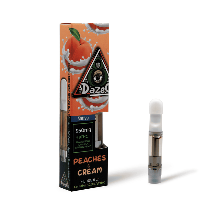 Dazed8 - Delta 8 - 510 Cartridge - Peaches & Cream - 1G - Burning Daily