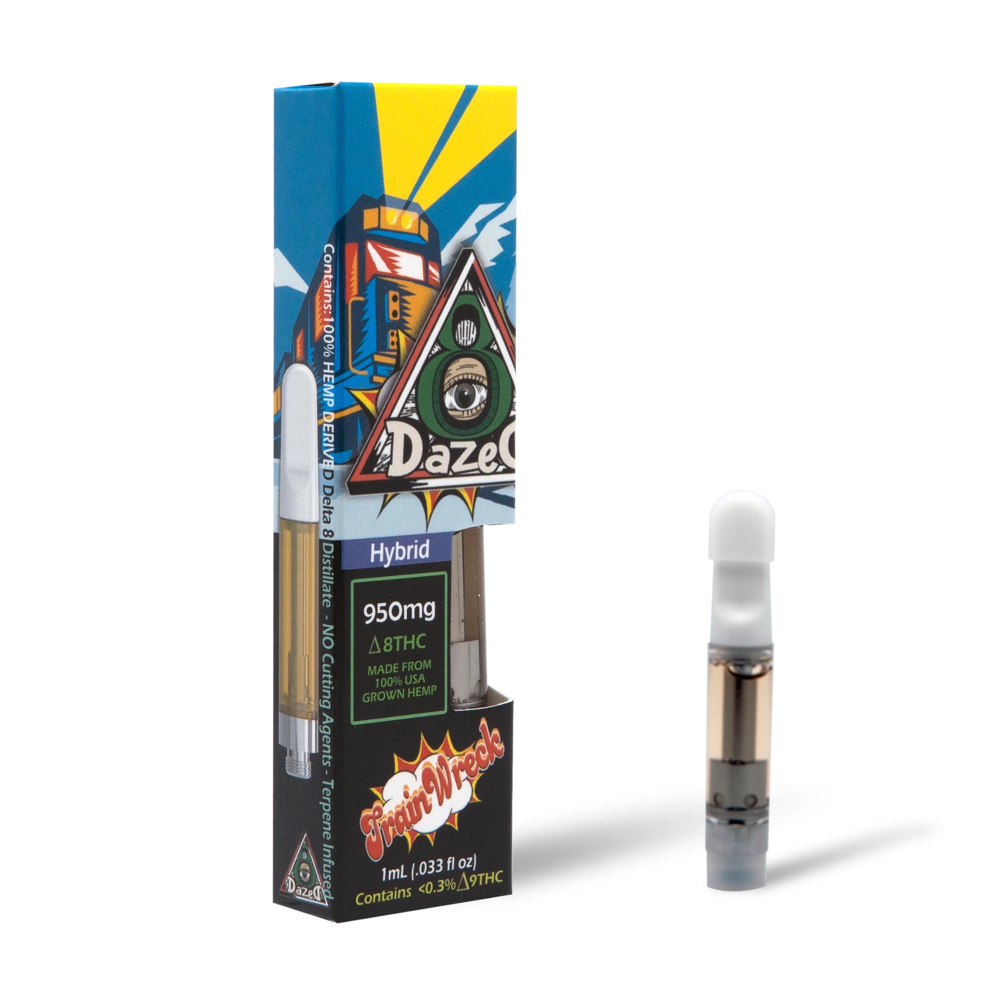 Dazed8 - Delta 8 - 510 Cartridge - Train Wreck - 1G - Burning Daily