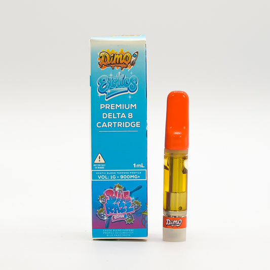 Dimo - Delta 8 - 510 Cartridge - Blue Razz Crush - 1G - Burning Daily