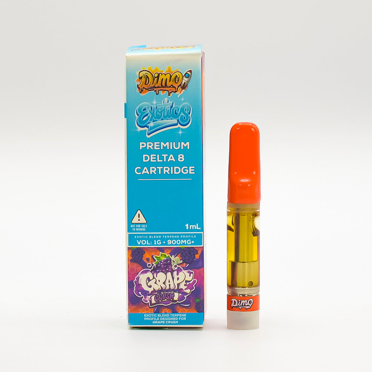 Dimo - Delta 8 - 510 Cartridge - Grape Crush - 1G - Burning Daily