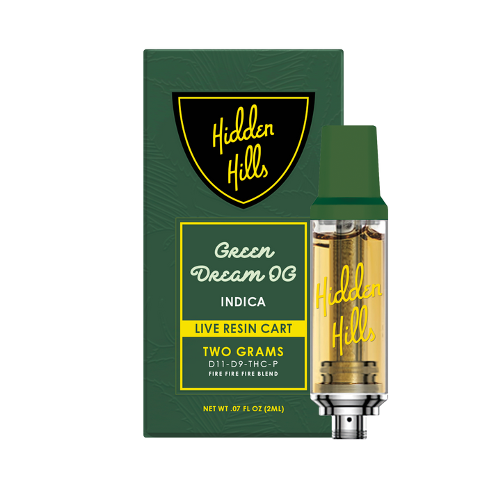 Hidden Hills - Delta 9 - Delta 11 - THCP - 510 Cartridge - Verde Dream OG - 2G