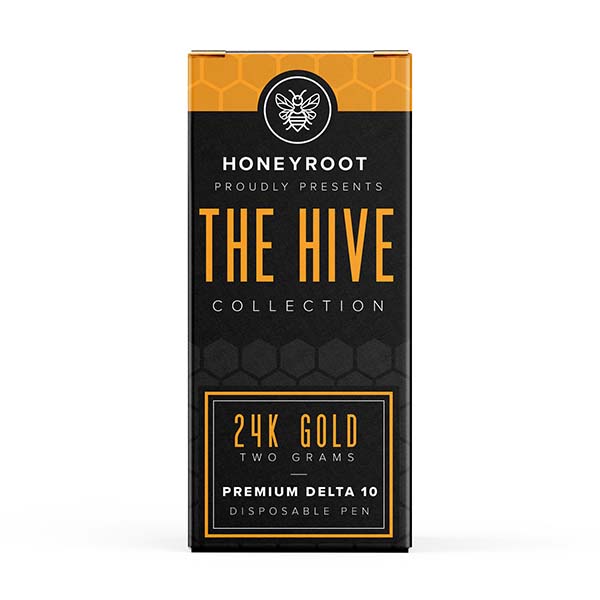 Honeyroot - Hive - Delta 10 - Disposable - 24K Gold - 2G - Burning Daily