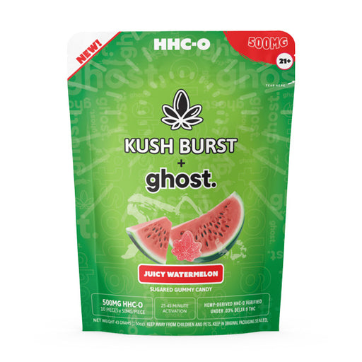 Kush Burst x Ghost - HHCO - Edible - Gummies - Juicy Watermelon - 500MG - Burning Daily