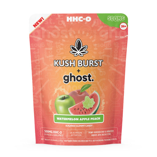 Kush Burst x Ghost - HHCO - Edible - Gummies - W.A.P. (Watermelon, Apple, Peach) - 500MG - Burning Daily