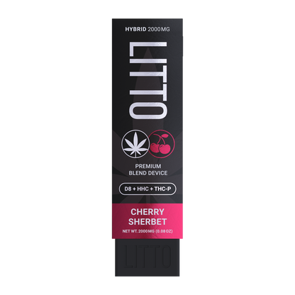 LITTO - Tri Blend - Delta 8 - HHC - THCP - Disposable - Cherry Sherbet - 2G - Burning Daily