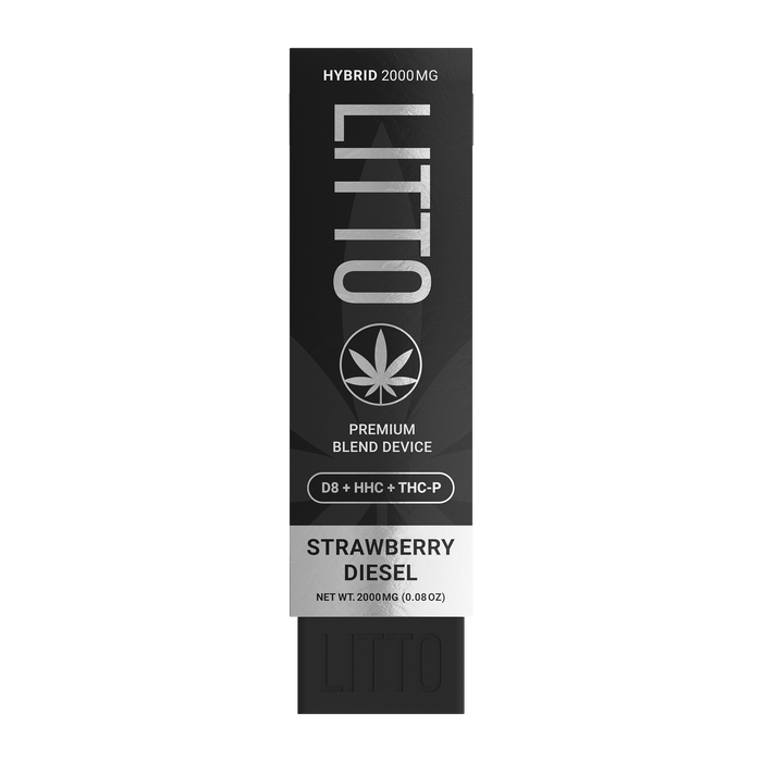 LITTO - Tri Blend - Delta 8 - HHC - THCP - Disposable - Strawberry Diesel - 2G - Burning Daily