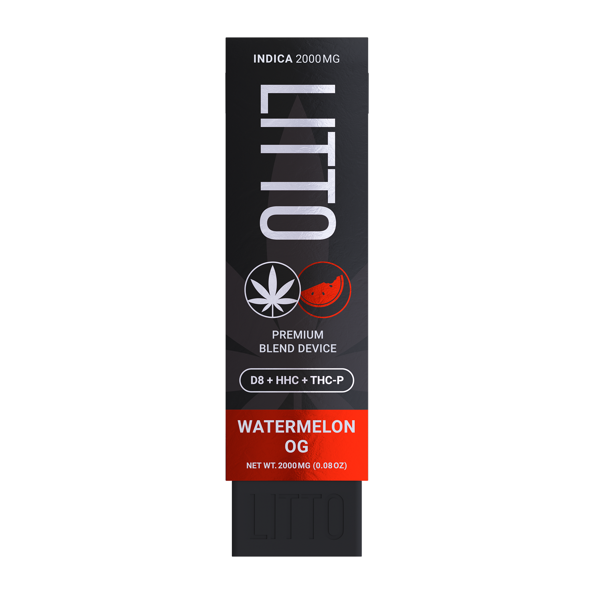 LITTO - Tri Blend - Delta 8 - HHC - THCP - Disposable - Watermelon OG - 2G - Burning Daily