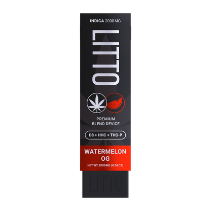 LITTO - Tri Blend - Delta 8 - HHC - THCP - Disposable - Watermelon OG - 2G - Burning Daily