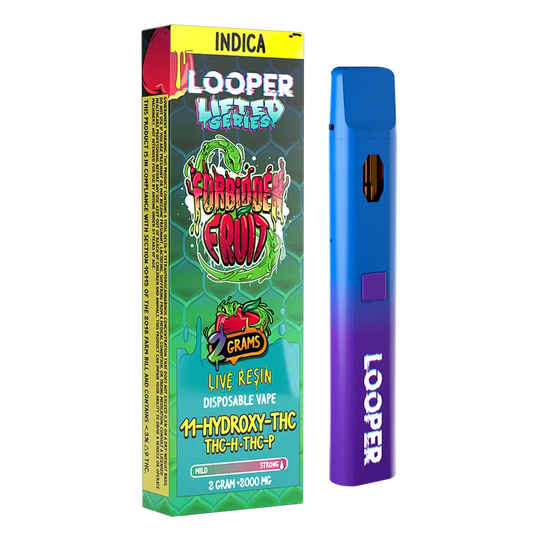 Looper - Lifted - THCP - THCH - 11 Hydroxy - Disposable Vape - Forbidden Fruit - 2G - Burning Daily