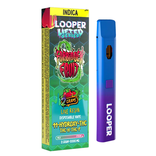 Looper - Lifted - THCP - THCH - 11 Hydroxy - Disposable Vape - Forbidden Fruit - 2G - Burning Daily