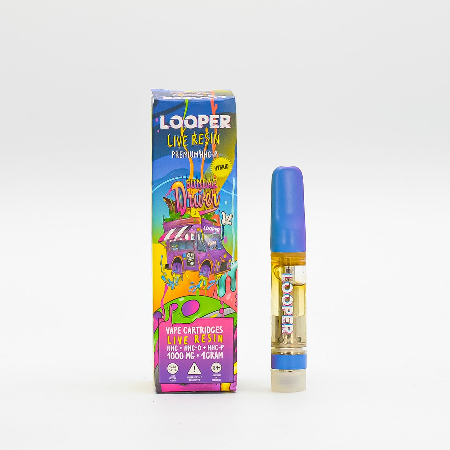 Looper - Live Resin - HCCP - 510 Cartridge - Sundae Driver - 1G - Burning Daily